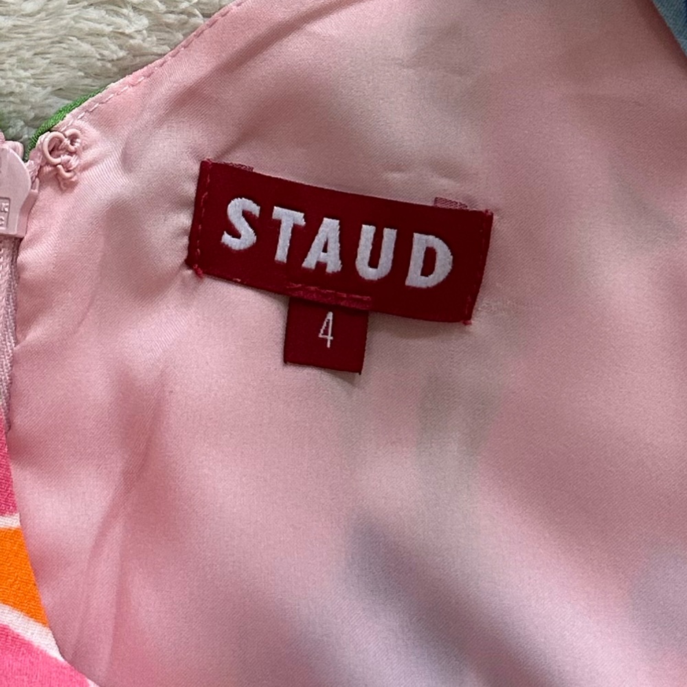 STAUD abstract peach blosson jumpsuit - Picture 6 of 10